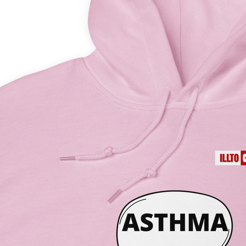 Light Pink Hoodie Detail 1 - ILLTOCHILL Asthma awareness 'It is a suffocating idea' asthma sarcastic gift Unisex Hoodie