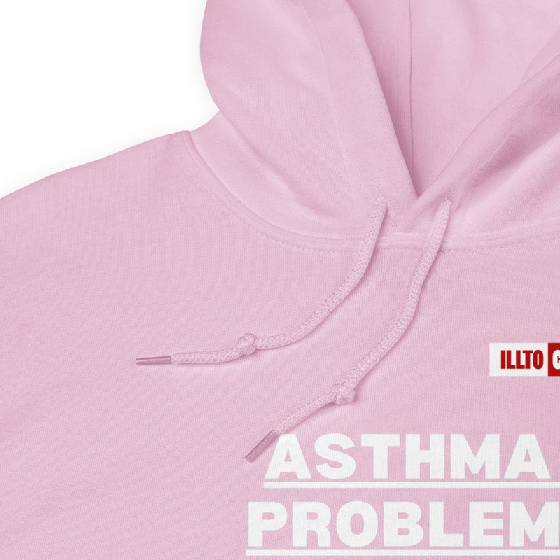 Light Pink Hoodie Detail 1 - ILLTOCHILL Asthma awareness' Asthma problem' funny gift Unisex Hoodie