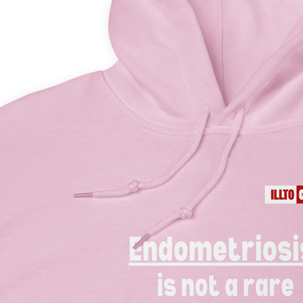 Light Pink Hoodie Detail 1 - ILLTOCHILL Endometriosis awareness educational quote endo gift Unisex Hoodie.