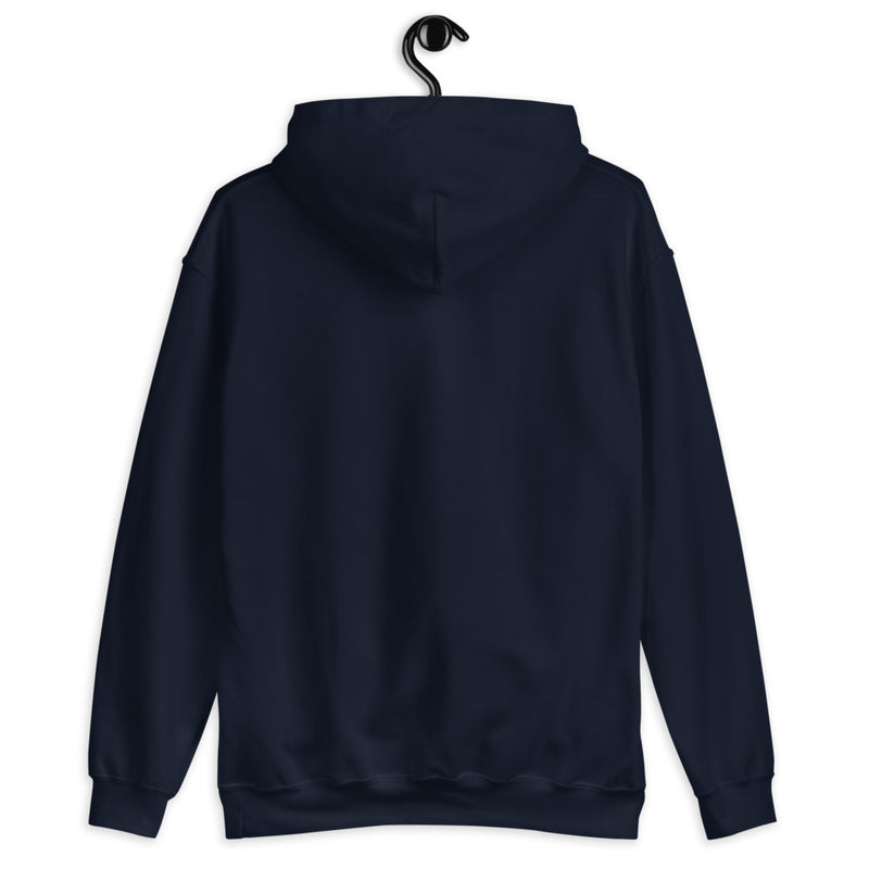 Navy Hoodie Back 2 - ILLTOCHILL 'Hearing loss is not an excuse' hard of hearing awareness gift Unisex Hoodie.