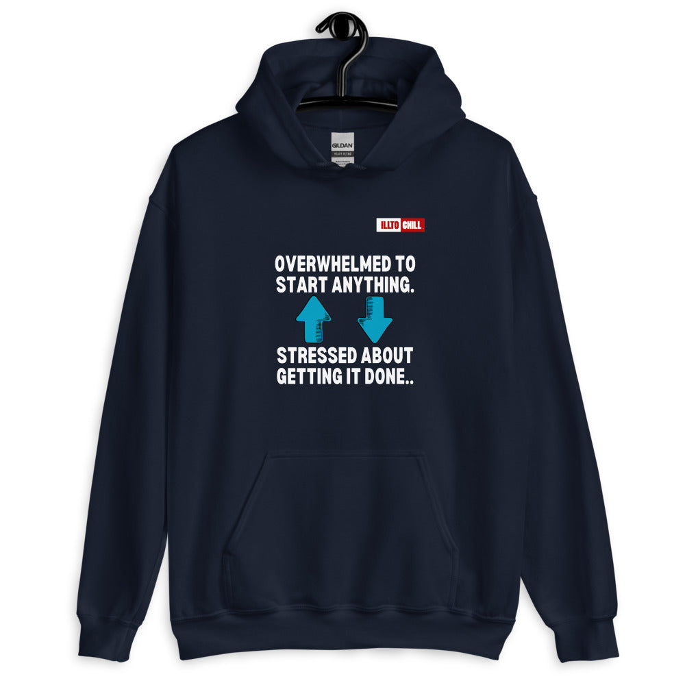 Navy Hoodie Front 2 - ILLTOCHILL Attention deficit hyperactivity disorder awareness 'ADHD funny loop' gift Unisex Hoodie