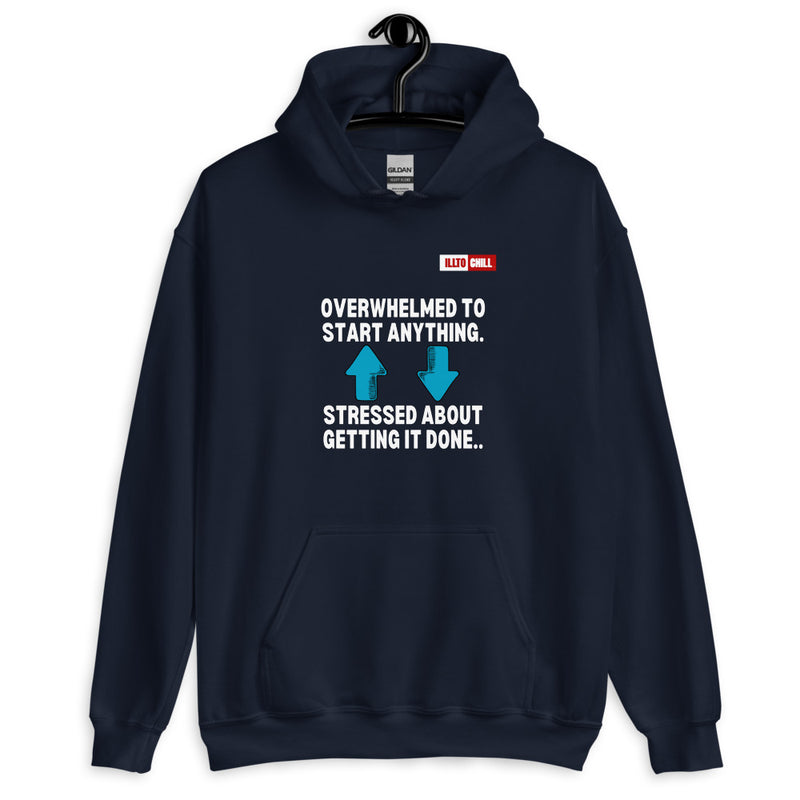Navy Hoodie Front 2 - ILLTOCHILL Attention deficit hyperactivity disorder awareness 'ADHD funny loop' gift Unisex Hoodie