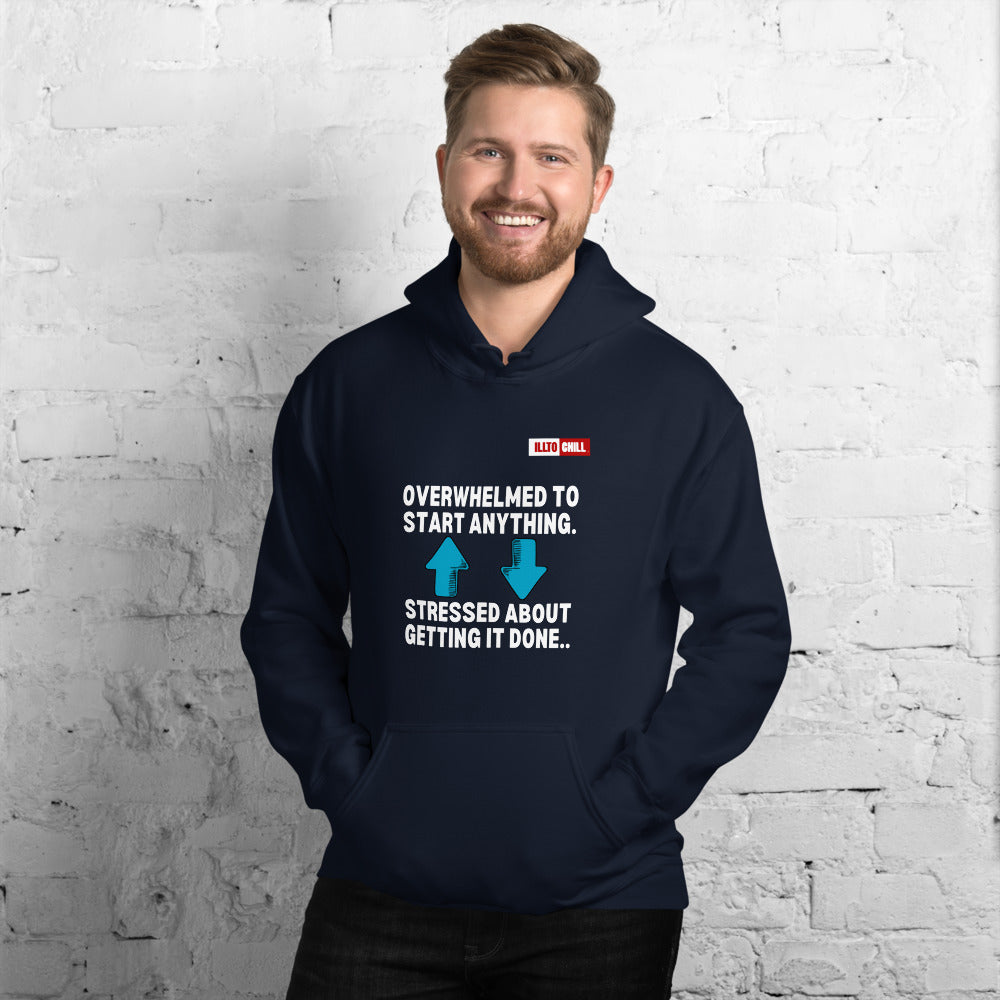 Navy Hoodie Front 3 - ILLTOCHILL Attention deficit hyperactivity disorder awareness 'ADHD funny loop' gift Unisex Hoodie