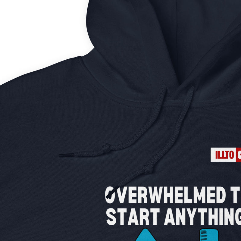 Navy Hoodie Detail 1 - ILLTOCHILL Attention deficit hyperactivity disorder awareness 'ADHD funny loop' gift Unisex Hoodie