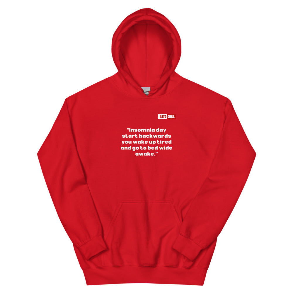 Red Hoodie Front 1 - ILLTOCHILL Isomnia awareness funny insomnia sleep schedule gift Unisex Hoodie.