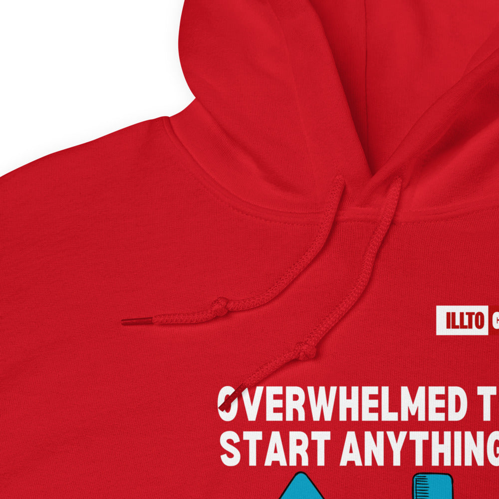 Red Hoodie Detail 1 - ILLTOCHILL Attention deficit hyperactivity disorder awareness 'ADHD funny loop' gift Unisex Hoodie
