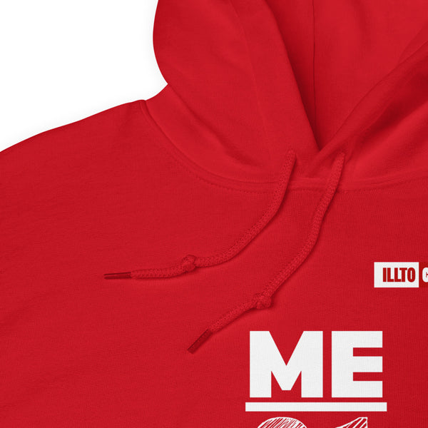 Red Hoodie Detail 1 - ILLTOCHILL Endometriosis warrior 'Me vs Endo' Endometriosis awareness gift Unisex Hoodie.