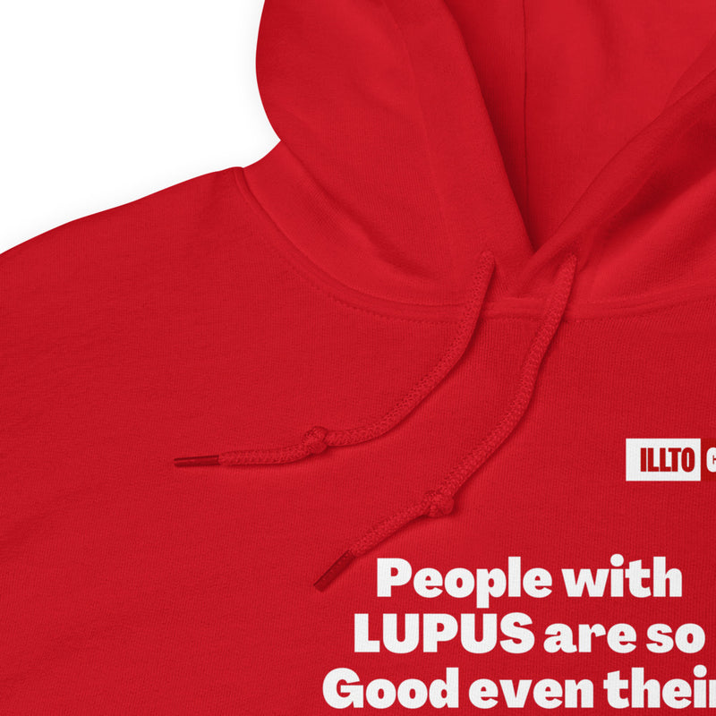 Red Hoodie Detail 1 - ILLTOCHILL Lupus awareness 'Immune system cannot have enought' funny lupus gift Unisex Hoodie.