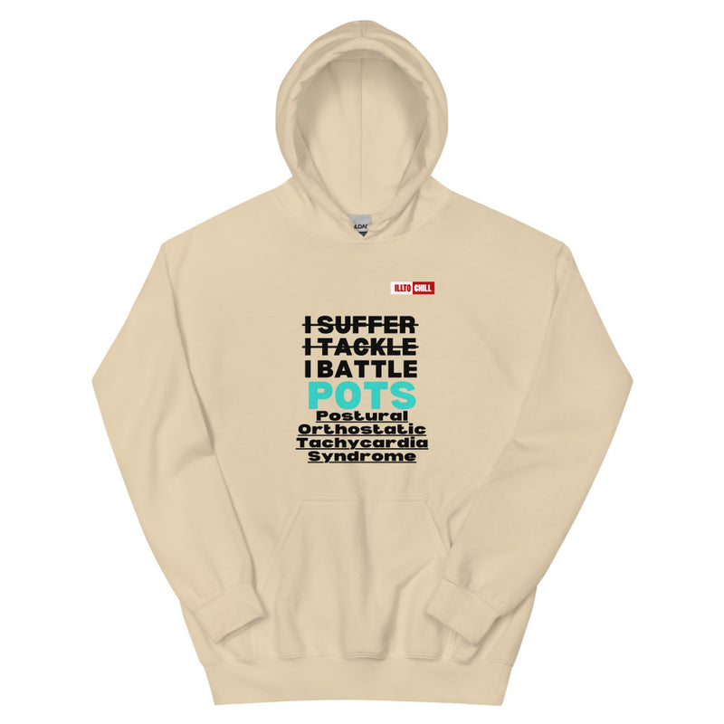 Sand Hoodie Front 1 - ILLLTOCHILL Postural orthostatic tachycardia syndrome warrior gift, POTS awareness gift Unisex Hoodie