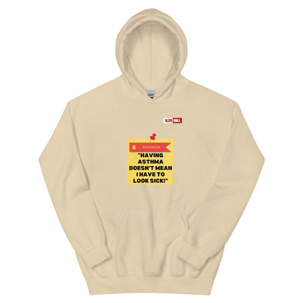 Sand Hoodie Front 1 - ILLTOCHILL Asthma Reminder quote, Asthma awareness Gift Unisex Hoodie