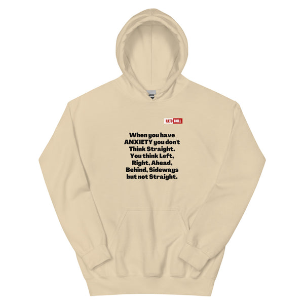 Sand Hoodie Front 1 - ILLTOCHILL 'Anxiety though pattern' funny anxiety awareness gift Unisex Hoodie