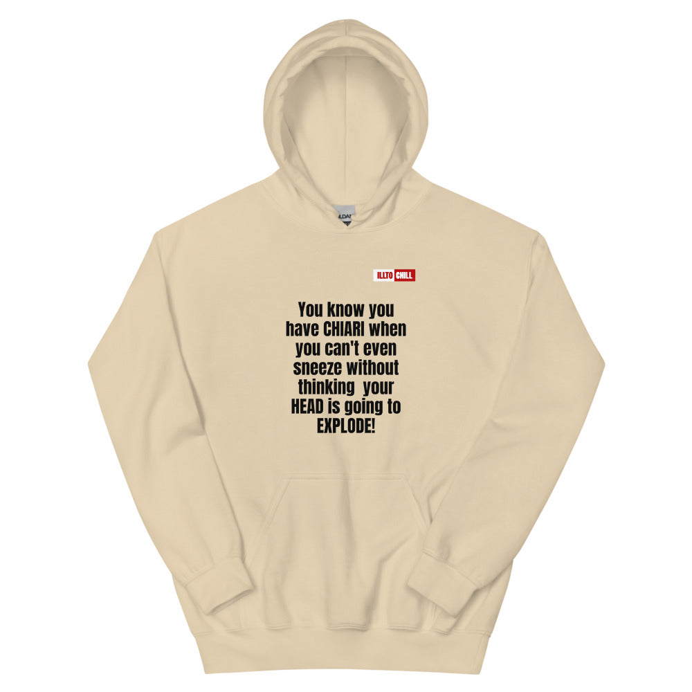 Sand Hoodie Front 1 - ILLTOCHILL CM Chiari Malformation struggles quote gift Unisex Hoodie.