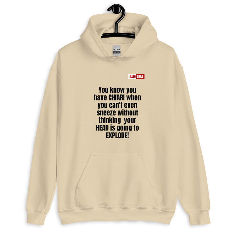 Sand Hoodie Front 2 - ILLTOCHILL CM Chiari Malformation struggles quote gift Unisex Hoodie.