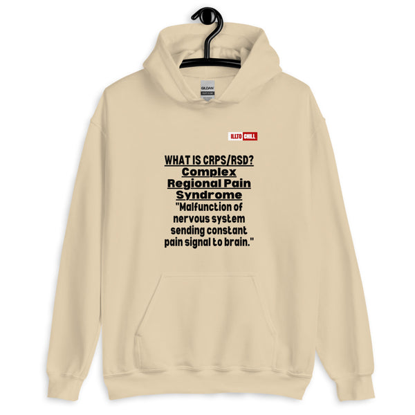 Sand Hoodie Front 2 - ILLTOCHILL Complex regional pain syndrome awareness 'Nervous system Malfunction' crpsrsd gift Unisex Hoodie.