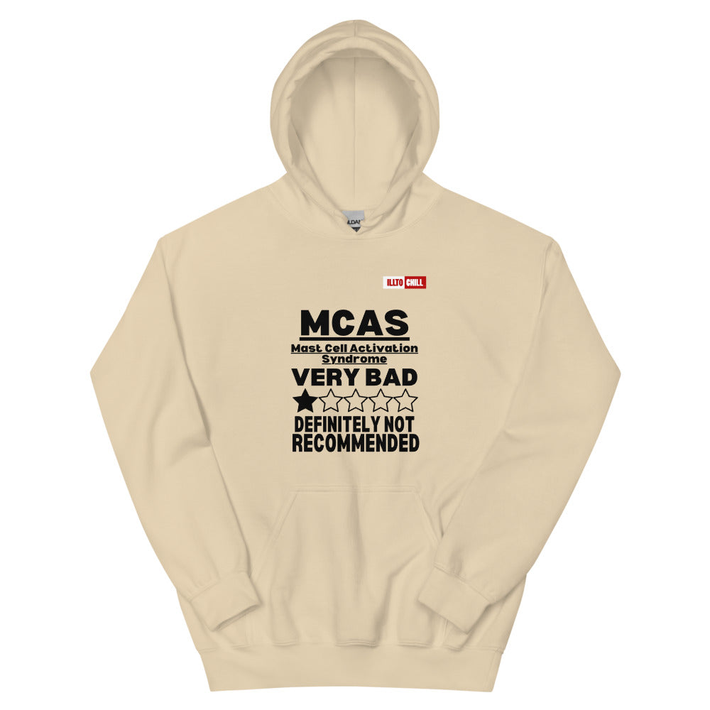 Sand Hoodie Front 1 - ILLTOCHILL Mast cell activation syndrome awareness 'MCAS Review' funny gift Unisex Hoodie.