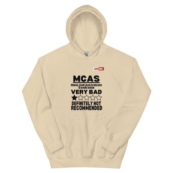 Sand Hoodie Front 1 - ILLTOCHILL Mast cell activation syndrome awareness 'MCAS Review' funny gift Unisex Hoodie.