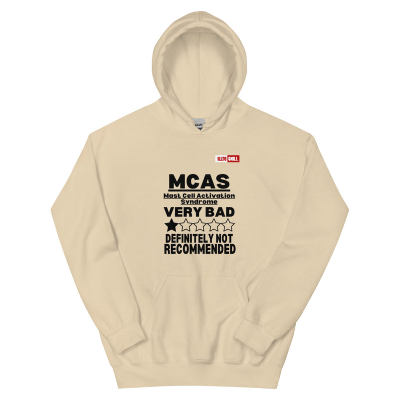 Sand Hoodie Front 1 - ILLTOCHILL Mast cell activation syndrome awareness 'MCAS Review' funny gift Unisex Hoodie.