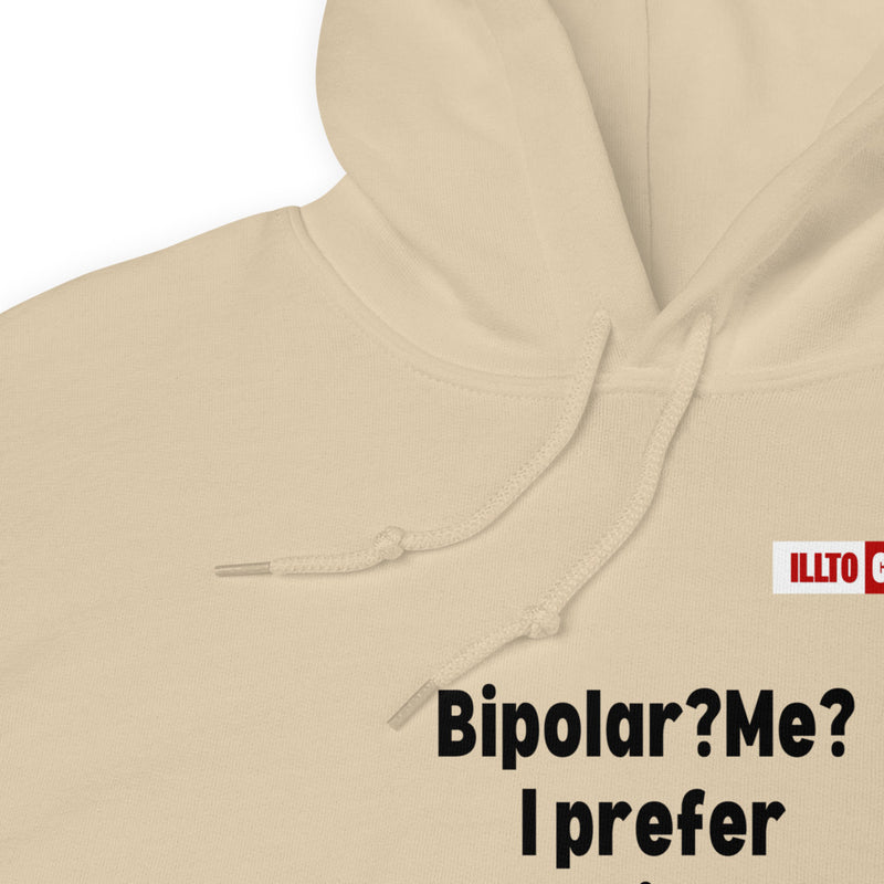 Sand Hoodie Detail 1 - ILLTOCHILL Bipolar disorder awareness 'Predictably Unpredictable' Bipolar sarcastic gift Unisex Hoodie