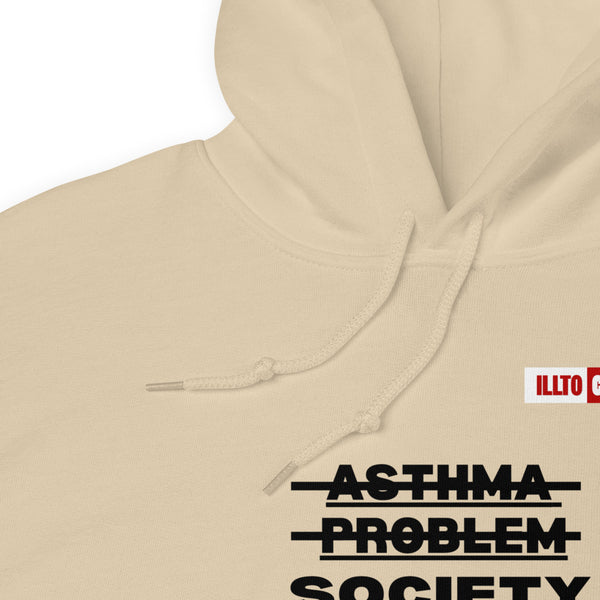 Sand Hoodie Detail 1 - ILLTOCHILL Asthma awareness quote, Asthma support Gift Unisex Hoodie