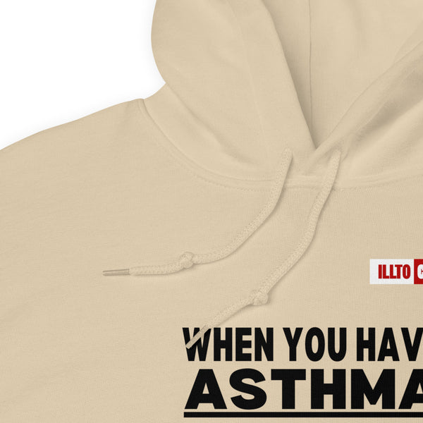 Sand Hoodie Detail 1 - ILLTOCHILL Asthma awareness 'Ordinary activity takes extraordinary effort' educational gift Unisex Hoodie