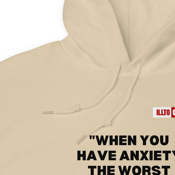 Sand Hoodie Detail 1 - ILLTOCHILL Anxiety awareness and anxiety education gift Unisex Hoodie