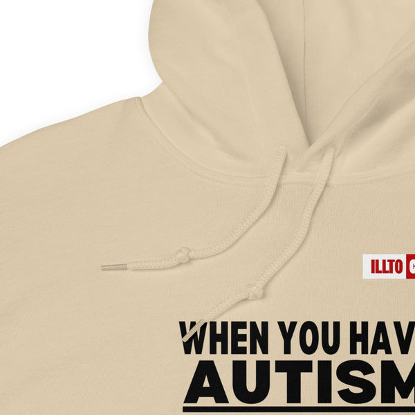 Sand Hoodie Detail 1 - ILLTOCHILL Autism awareness 'Ordinary activities take extraordinary efforts' autistic support gift Unisex Hoodie