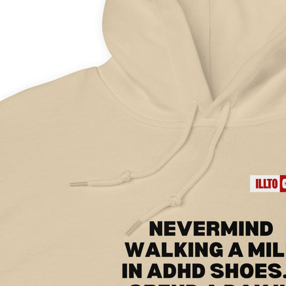 Sand Hoodie Detail 1 - ILLTOCHILL Attention deficit hyperactivity disorder awareness, adhd educational gift Unisex Hoodie