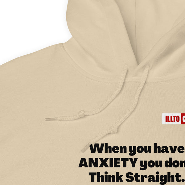 Sand Hoodie Detail 1 - ILLTOCHILL 'Anxiety though pattern' funny anxiety awareness gift Unisex Hoodie