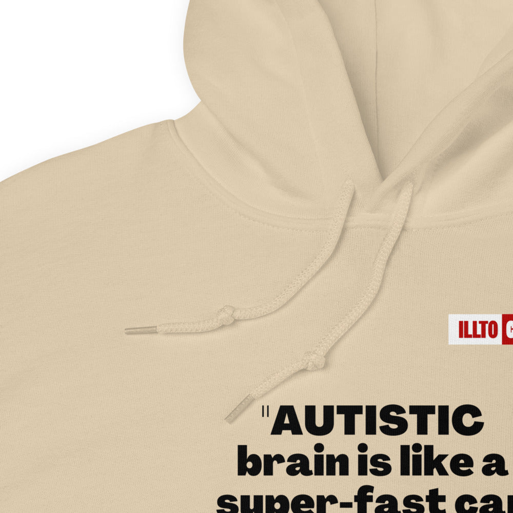 Sand Hoodie Detail 1 - ILLTOCHILL Autism awareness 'How the Autistic brain works' autism acceptance gift Unisex Hoodie
