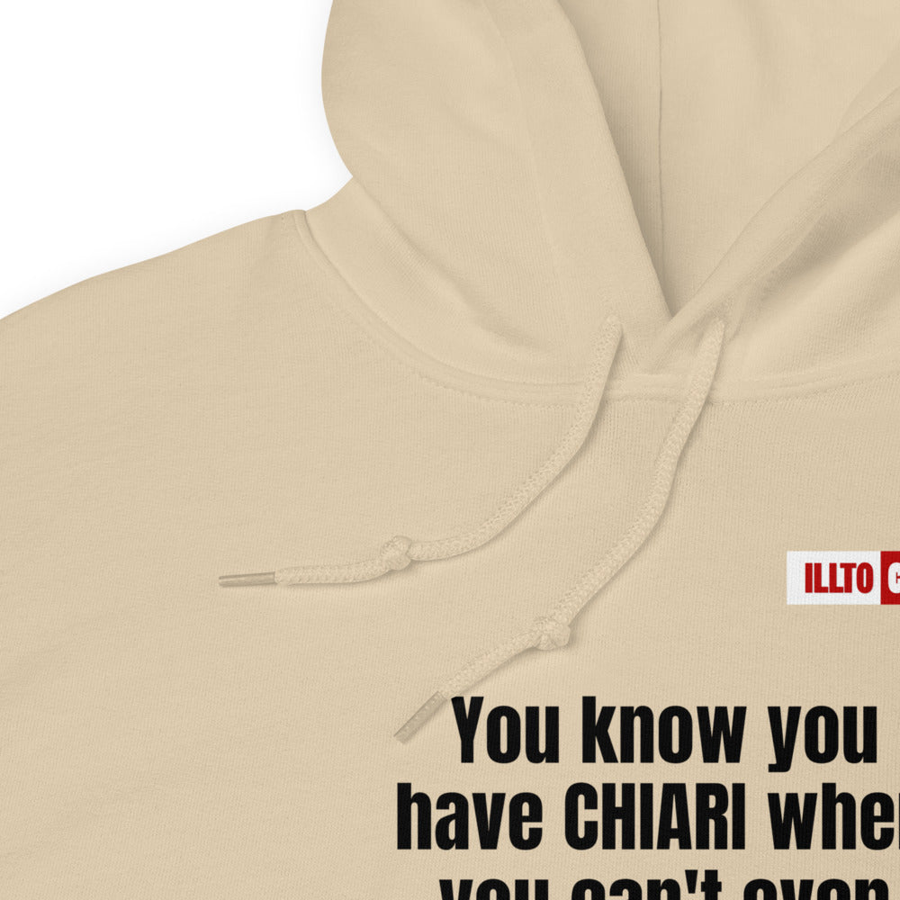 Sand Hoodie Detail 1 - ILLTOCHILL CM Chiari Malformation struggles quote gift Unisex Hoodie.