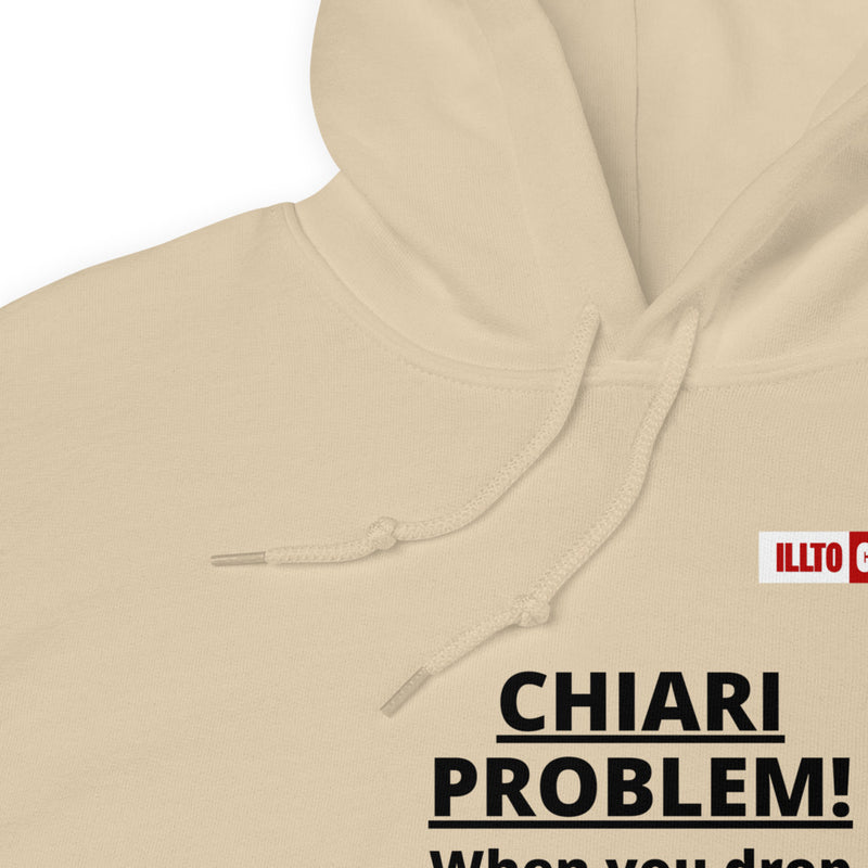 Sand Hoodie Detail 1 - ILLTOCHILL CHIARI malformation problem awareness educational CM gift Unisex Hoodie.