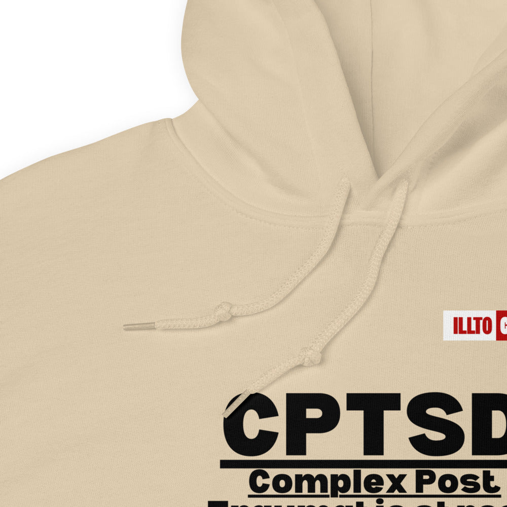 Sand Hoodie Detail 1 - ILLTOCHILL CPTSD Review, Complex post traumatic stress disorder sarcastic gift Unisex Hoodie.