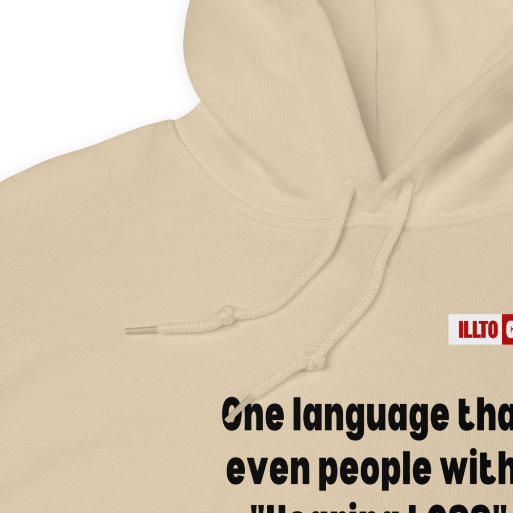 Sand Hoodie Detail 1 - ILLTOCHILL Hearing loss support hearing impaired educational gift Unisex Hoodie.