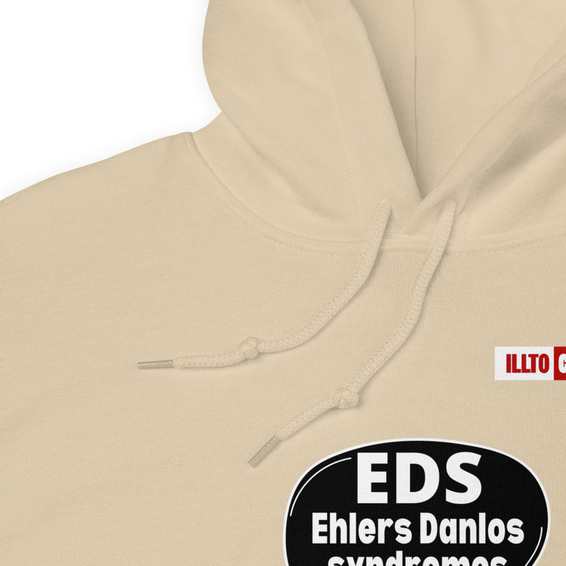 Sand Hoodie Detail 1 - ILLTOCHILL Ehlers-Danlos syndrome awareness 'It's a painful idea' eds support gift Unisex Hoodie.
