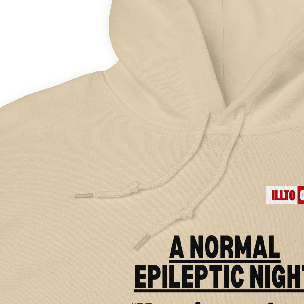 Sand Hoodie Detail 1 - ILLTOCHILL Epilepsy awareness 'Epileptic Night' epilepsy support gift Unisex Hoodie.