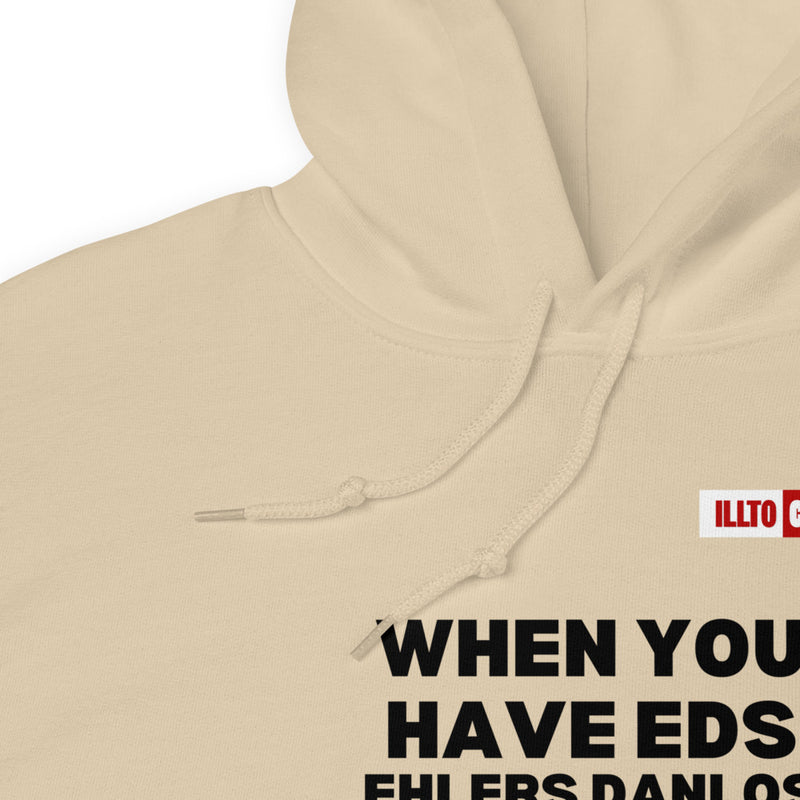 Sand Hoodie Detail 1 - ILLTOCHILL Ehlers-Danlos syndrome awareness 'It isn't just pain' eds educational gift Unisex Hoodie.