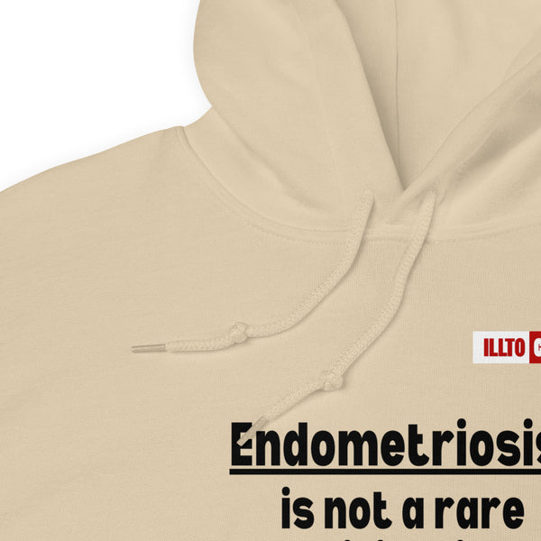 Sand Hoodie Detail 1 - ILLTOCHILL Endometriosis awareness educational quote endo gift Unisex Hoodie.