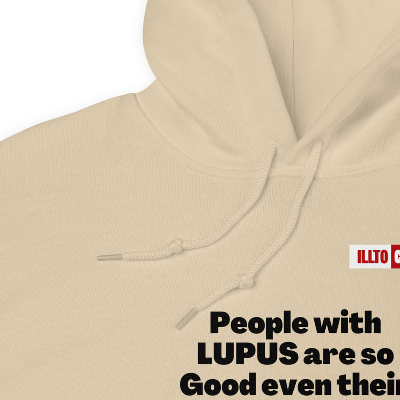 Sand Hoodie Detail 1 - ILLTOCHILL Lupus awareness 'Immune system cannot have enought' funny lupus gift Unisex Hoodie.