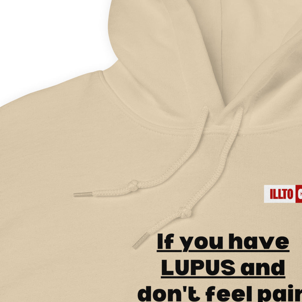 Sand Hoodie Detail 1 - ILLTOCHILL Lupus Pain awareness sarcastic lupus gift for autoimmune disease Unisex Hoodie.