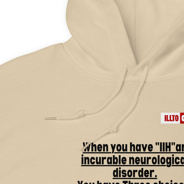 Sand Hoodie Detail 1 - ILLTOCHILL Idiopathic intracranial hypertension 'Neurological disorder' IIH fighter gift Unisex Hoodie.