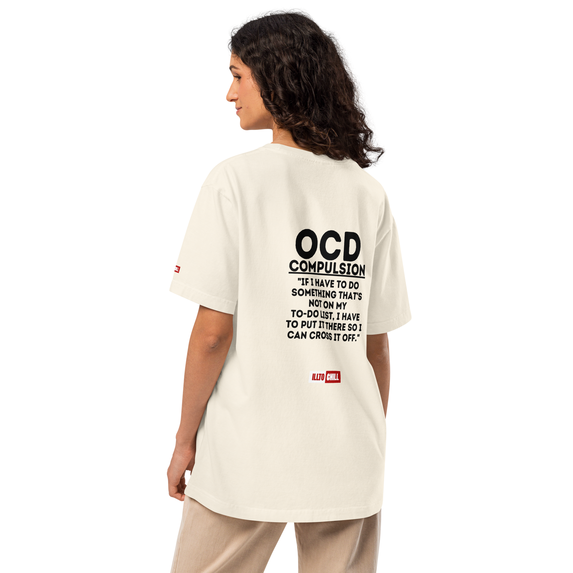OCD Showing Up Anyway: Unisex Oversized T Shirt for Every Intrusive Thinker | ILLTOCHILL