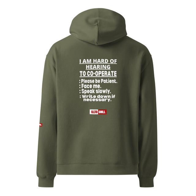Hard of Hearing Culture Unisex Oversized Hoodie for HOH Adults | ILLTOCHILL